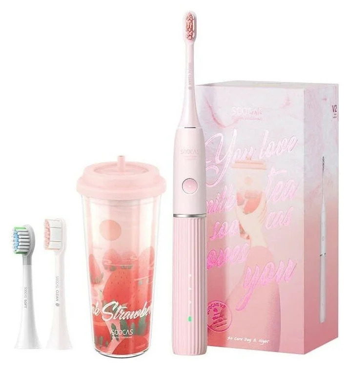 Вибрационная зубная щетка Soocas V2 Розовый в Челябинске купить по недорогим ценам с доставкой