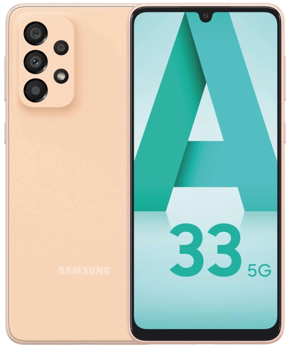 Смартфон Samsung Galaxy A33 8/128 ГБ Персиковый (EU) в Челябинске купить по недорогим ценам с доставкой