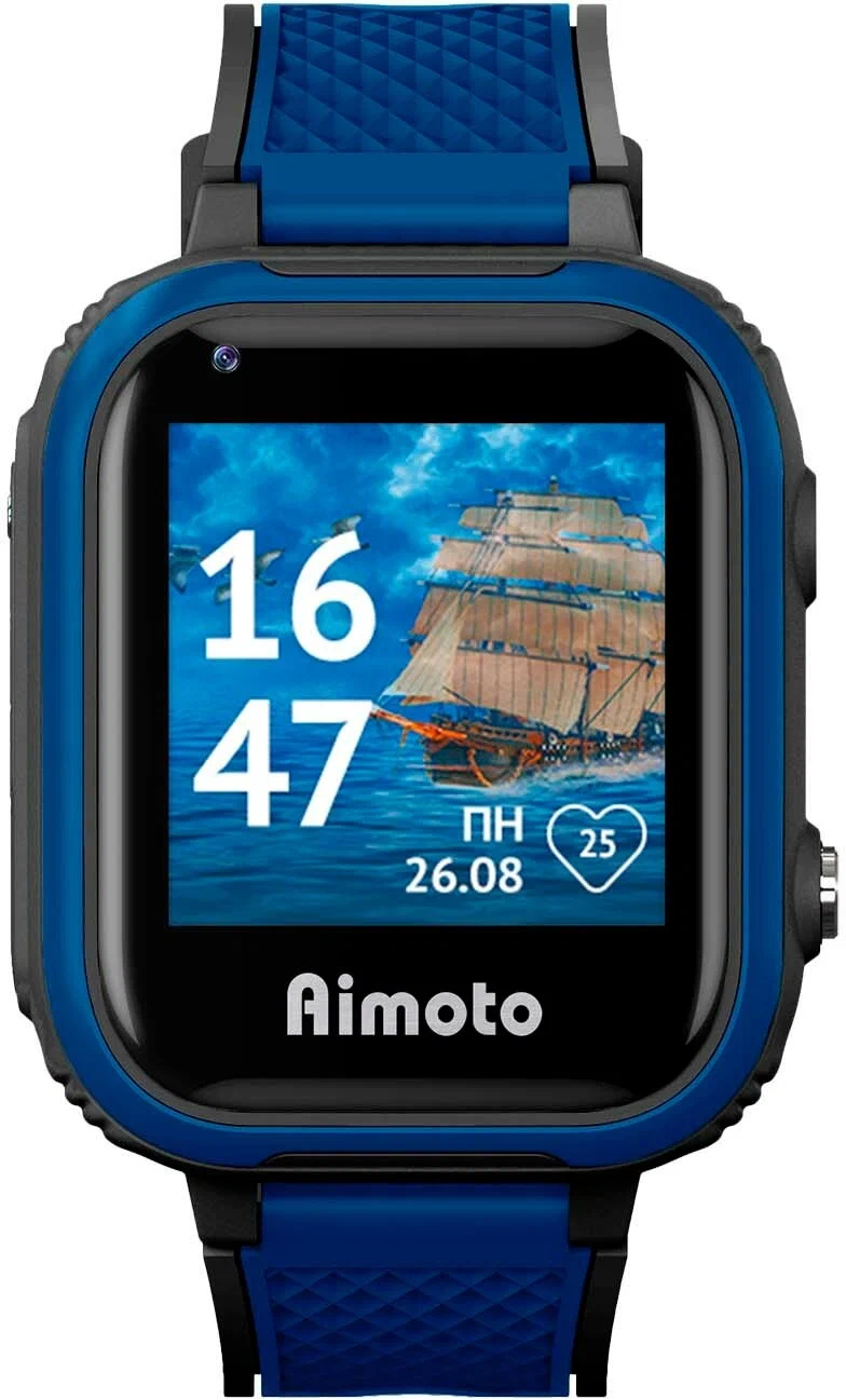 Детские смарт-часы Aimoto Pro Indigo 4G Черный-синий в Челябинске купить по недорогим ценам с доставкой