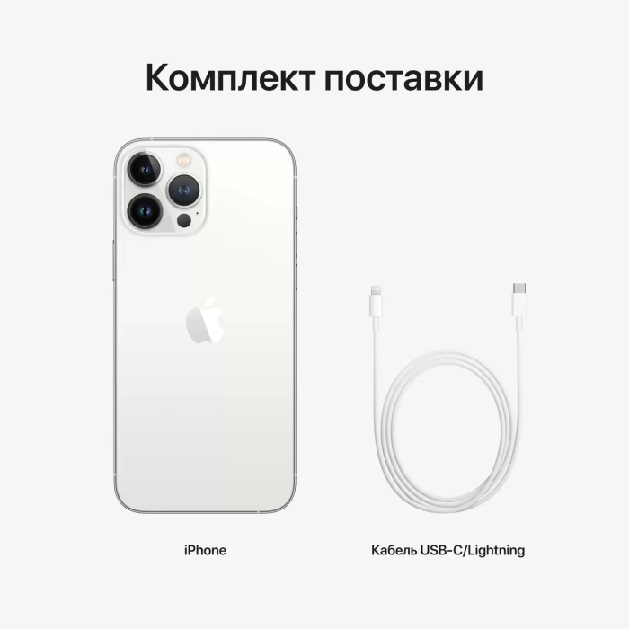 Смартфон Apple iPhone 13 Pro Max 256 ГБ Серебристый (EU) в Челябинске купить по недорогим ценам с доставкой