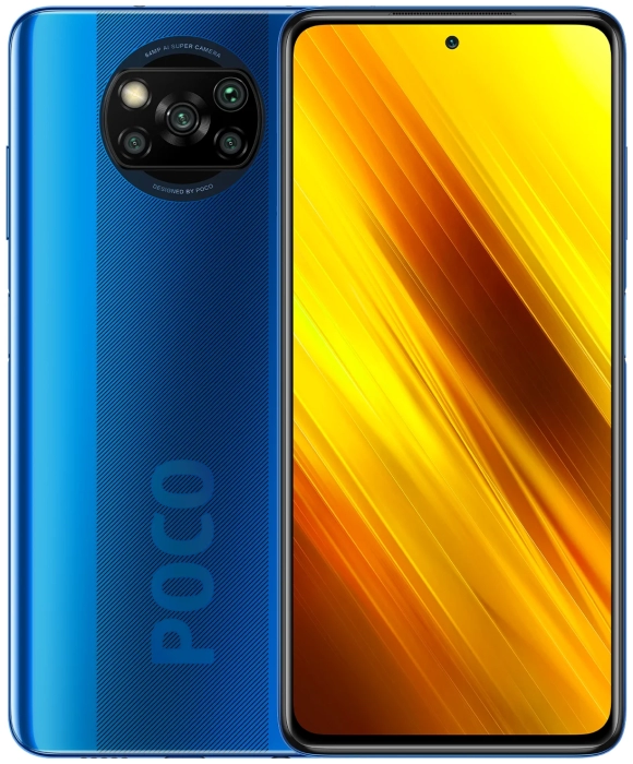Смартфон Xiaomi Poco X3 6+64 ГБ Синий NFC в Челябинске купить по недорогим ценам с доставкой