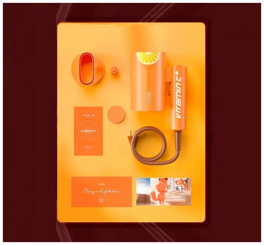 Фен Xiaomi ShowSee Electric Hair Dryer (VC100-A) Оранжевый в Челябинске купить по недорогим ценам с доставкой