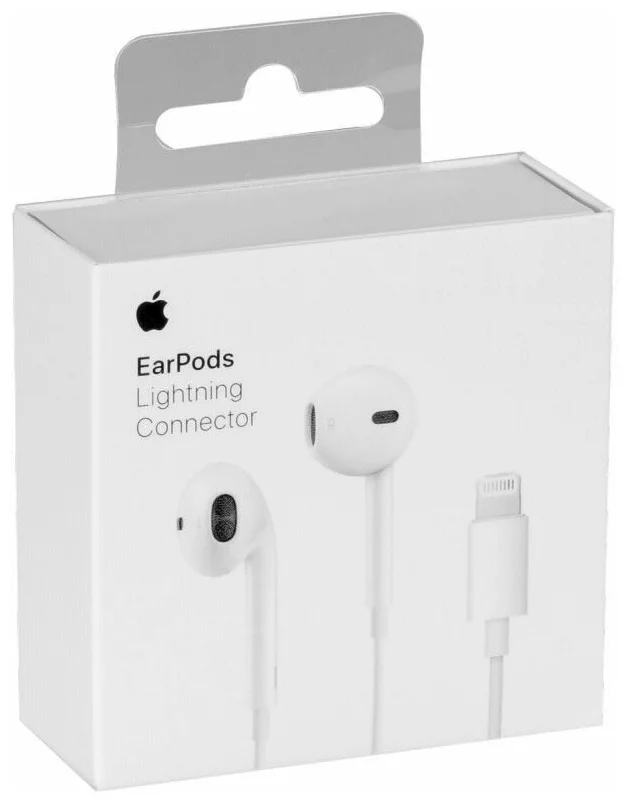 Гарнитура Apple EarPods with Lightning Connector (MMTN2ZM/A) Белый в Челябинске купить по недорогим ценам с доставкой