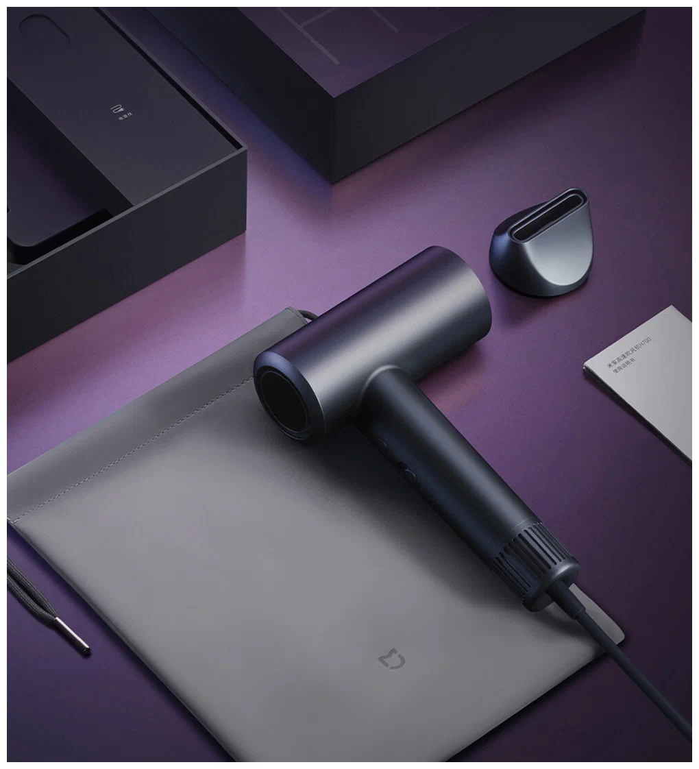 Высокоскоростной фен для волос Xiaomi MijiaH700 (MNGS01SK) Черный в Челябинске купить по недорогим ценам с доставкой