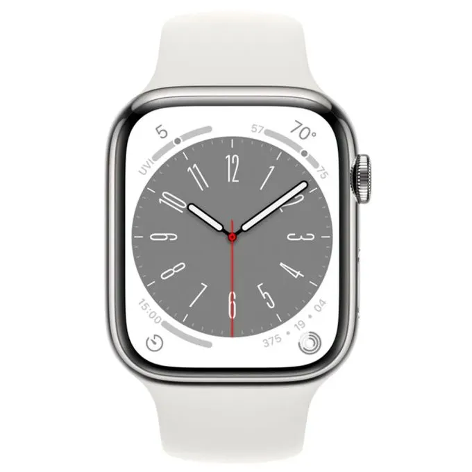 Смарт-часы Apple Watch S8 GPS 45mm Silver Aluminium Case/White Sport Band (EU) в Челябинске купить по недорогим ценам с доставкой