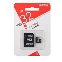 Карта памяти SmartBuy microSDHC Сlass 10 32GB с SD адаптером в Челябинске купить по недорогим ценам с доставкой